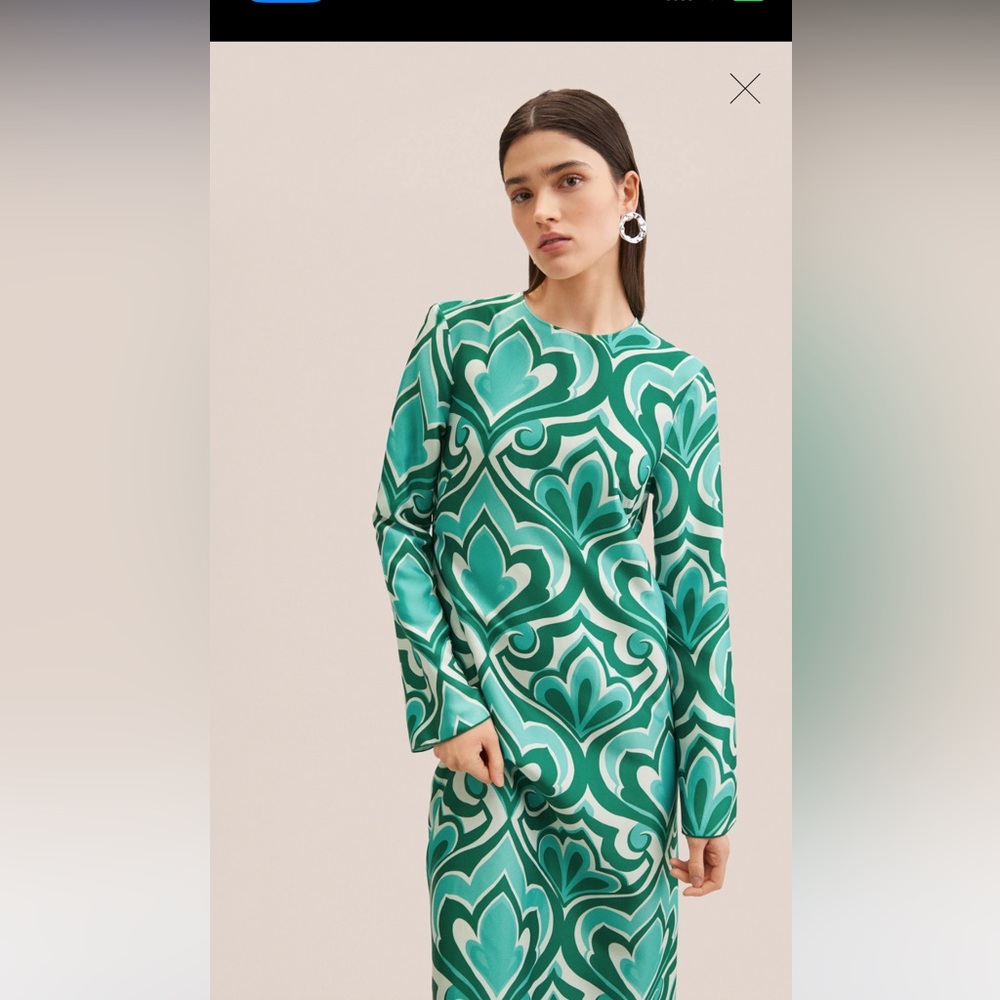 MANGO stunning printed cutout dress size Small. New with tags.